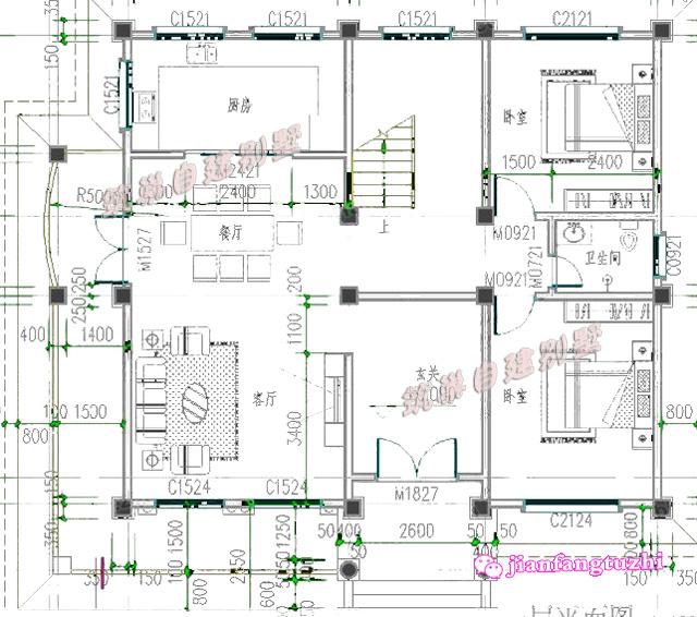 三層復(fù)式別墅設(shè)計(jì)效果圖全套CAD圖紙，戶型豪華精美