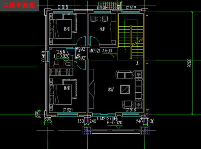 三層農村自建房小戶型設計圖，3廳5臥帶露臺，滿足家人的住房需求