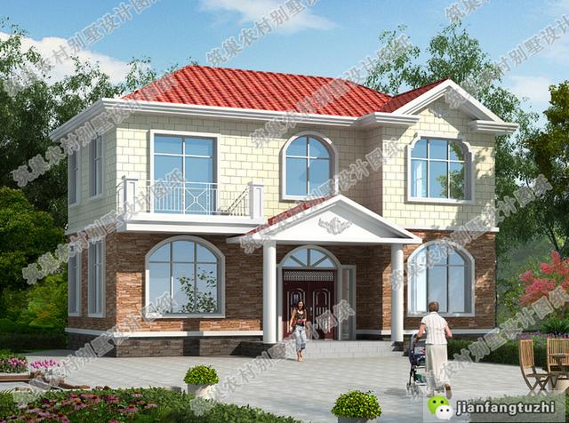 二層占地110平方米農(nóng)村自建房設(shè)計(jì)圖，根據(jù)現(xiàn)代人的審美及生活習(xí)慣來(lái)設(shè)計(jì)