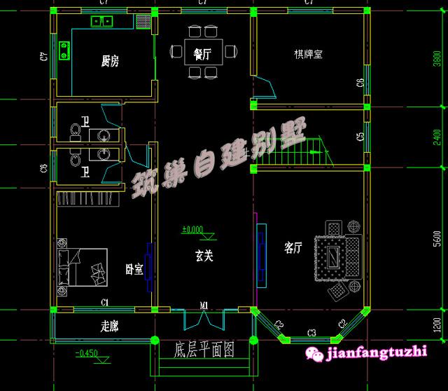 農村二層小別墅設計圖，結構簡單大氣，采光通透，舒適清爽