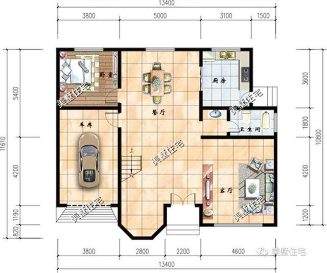 3款二層別墅設計圖，簡約大氣都有車庫，適合農村建造