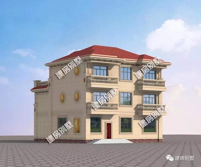 磚混結(jié)構(gòu)三層農(nóng)村別墅設(shè)計圖，通透性好、采光性能好