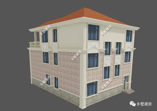 這款農村別墅設計圖，一屋兩戶，兩兄弟可以一起住