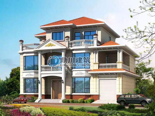 三層農村自建房設計圖，帶堂屋車庫臥室套間，美觀實用