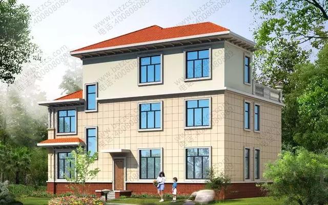 三層農村自建房設計圖，帶堂屋車庫臥室套間，美觀實用