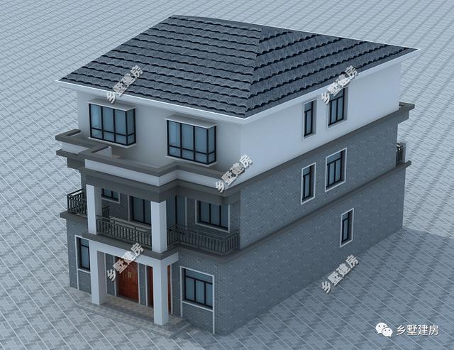 小面寬也能建雙拼，看看這款農村別墅設計圖，你就知道了
