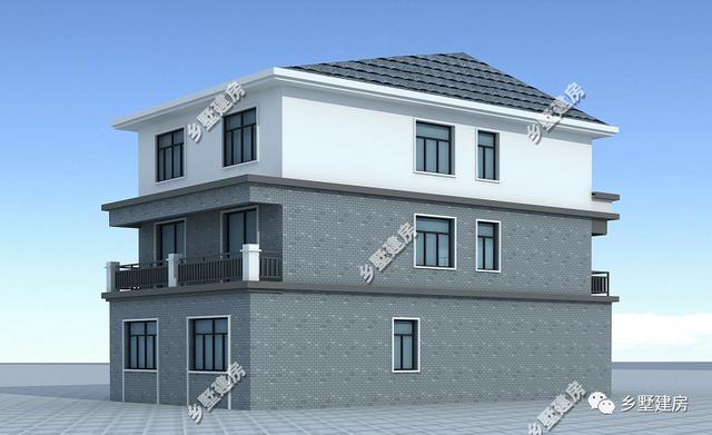 小面寬也能建雙拼，看看這款農村別墅設計圖，你就知道了