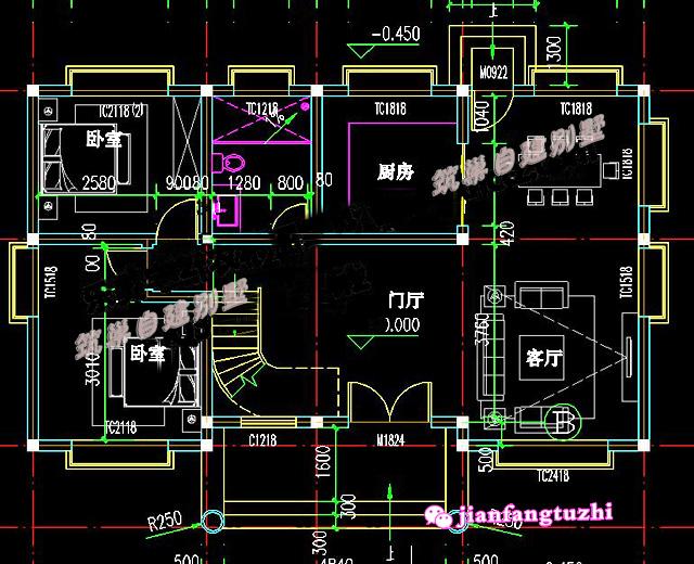 2套農村二層別墅全套設計CAD施工圖推薦給您，可以回老家蓋別墅了