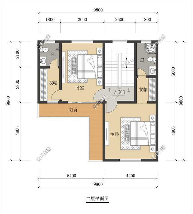 占地70平的3層小別墅設計圖，戶型呈現L型，入戶圍合成小庭院
