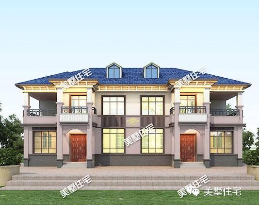 3款兄弟雙拼別墅設計圖，經典實用，精致大氣，利于兄弟和睦。