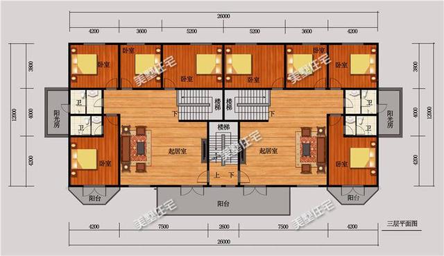 3款兄弟雙拼別墅設計圖，經典實用，精致大氣，利于兄弟和睦。