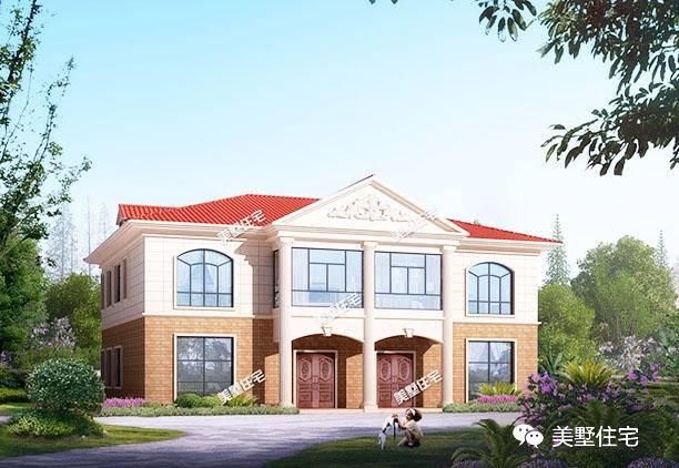 3款兄弟雙拼別墅設計圖，經典實用，精致大氣，利于兄弟和睦。