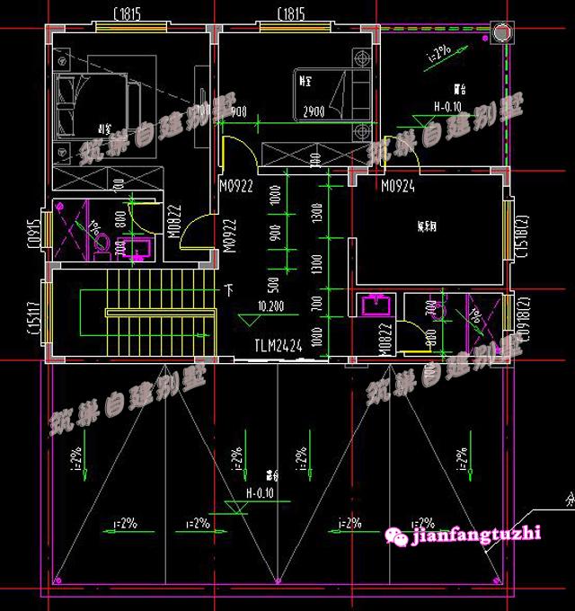12米x16米農村四層別墅設計圖，帶大露臺，大氣美觀，方便實用。