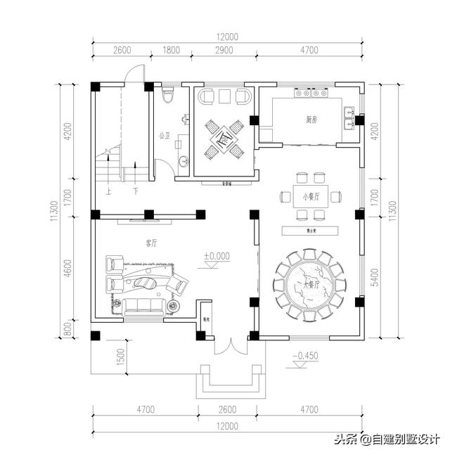12x114款三層農村自建房，安全、實用、美觀！