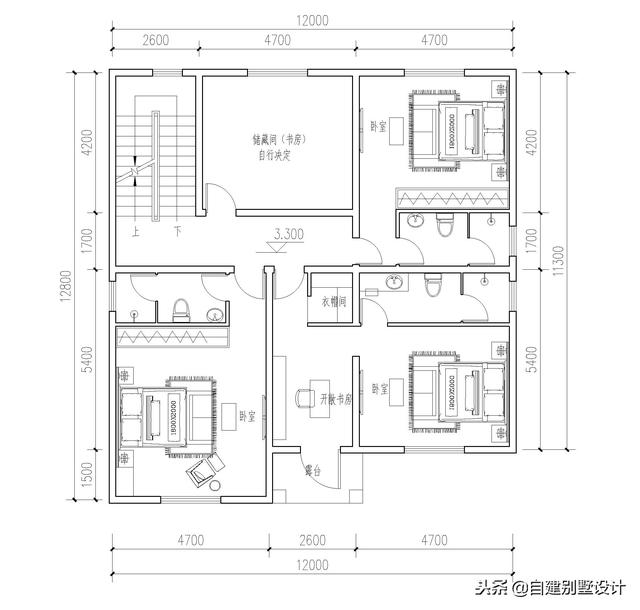 12x114款三層農村自建房，安全、實用、美觀！