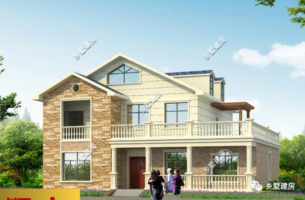 兩款帶有車庫+陽光露臺的二層農村自建房，實惠大氣，享受生活就是這么簡單！