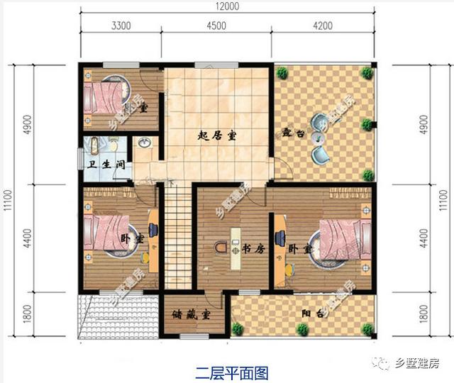 兩款帶有車庫+陽光露臺的二層農村自建房，實惠大氣，享受生活就是這么簡單！