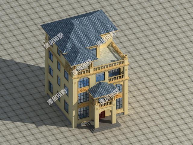 超大氣四層別墅設(shè)計(jì)圖，占地132平，外觀光彩奪目羨煞旁人