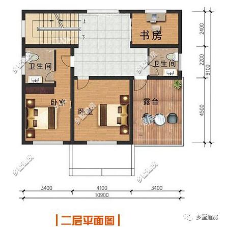 二層別墅設計圖，多窗設計，通風采光效果沒得挑