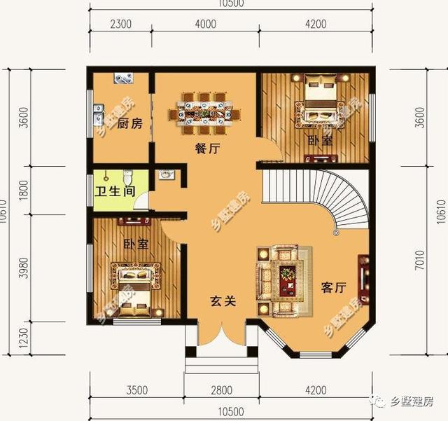 二層別墅設計圖，多窗設計，通風采光效果沒得挑