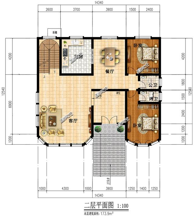 三層別墅設計圖，漂亮大氣，建一棟，讓別人羨慕去吧