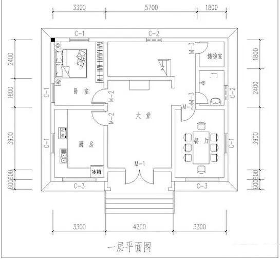 小戶型農(nóng)村自建房設(shè)計圖，戶型嬌小功能齊全，超級實(shí)用
