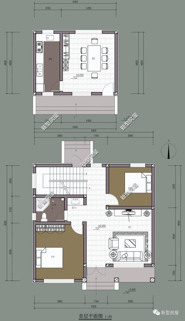 精選6款二層農村別墅設計圖，養老還是度假必選的一款！