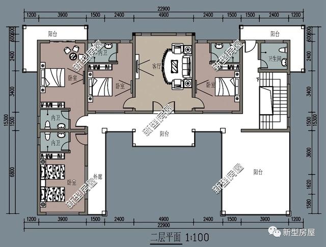 精選6款二層農村別墅設計圖，養老還是度假必選的一款！