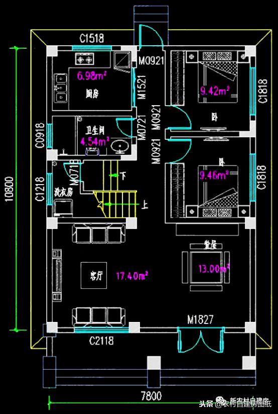 占地88平二層奢華歐式別墅設計圖，帶洗衣房+大堂屋+雙陽臺，15萬就能建成！