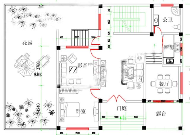 13x13米二層鄉(xiāng)村別墅自建房，帶獨(dú)立小車庫+地下室，實(shí)用美觀，帶有內(nèi)部裝修實(shí)拍圖。