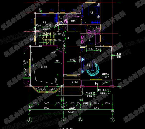 15米×15米復式三層別墅設計圖，布局合理，帶車庫，適合三代同堂居住！