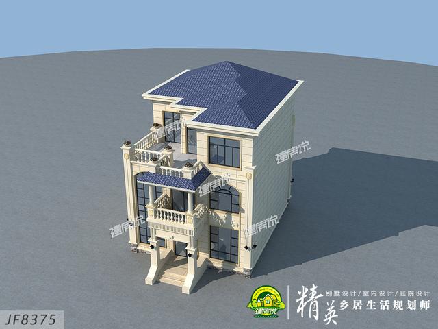 9米x13米三層簡歐別墅設計圖，不僅要美觀，室內(nèi)布局還實用，圖紙給你準備好了拿回家建吧