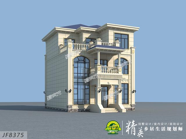 9米x13米三層簡歐別墅設計圖，不僅要美觀，室內(nèi)布局還實用，圖紙給你準備好了拿回家建吧