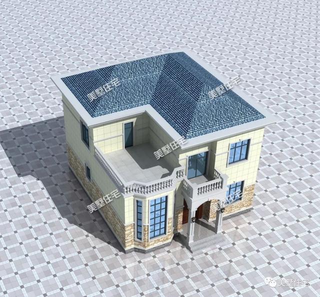 占地126平復式二層農村自建房，帶衣帽房+洗衣房，經濟又實用，不容易過時