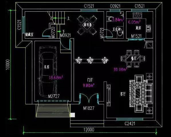 兩款二層農(nóng)村小戶型別墅自建房，第一款占地不足110平米，帶車庫設(shè)計更實用