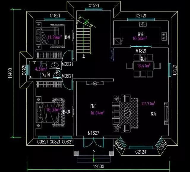 兩款二層農(nóng)村小戶型別墅自建房，第一款占地不足110平米，帶車庫設(shè)計更實用