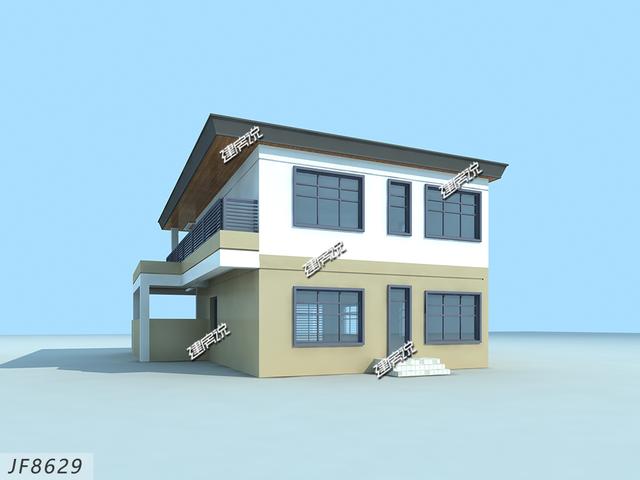 占地158平二層現(xiàn)代別墅設(shè)計(jì)圖，帶有大車庫，實(shí)用，30萬就能蓋起！