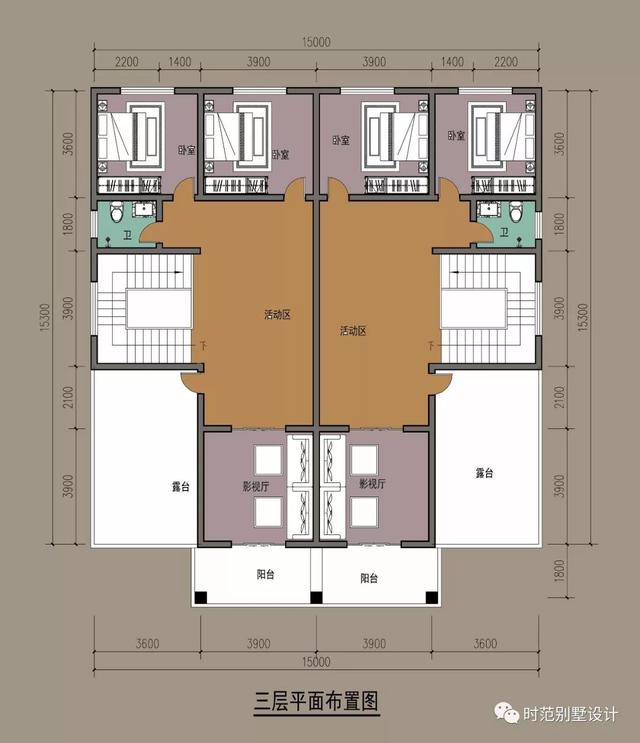經典的三層歐式雙拼別墅，單戶7米5小面寬，氣派實用有面子