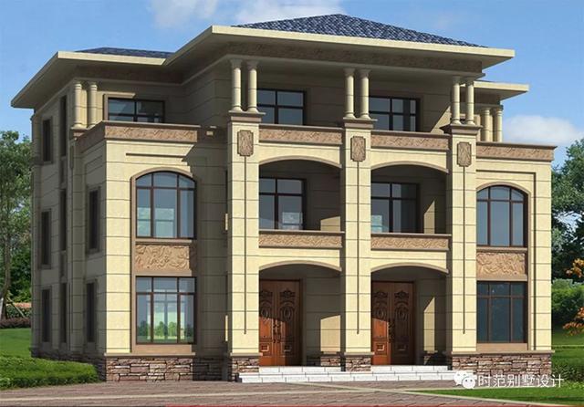 經典的三層歐式雙拼別墅，單戶7米5小面寬，氣派實用有面子