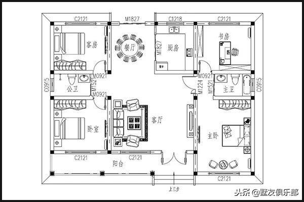 14米X10.5米農村一層自建房，簡約又實用，經濟實惠，還不趕緊收藏起來給父母準備著嗎？