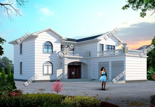 二層農(nóng)村自建房，帶獨(dú)立的車庫，農(nóng)村建房必選！