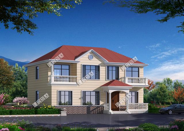 14.8米x9.6米農村二層自建房，簡單實用，住著舒服！