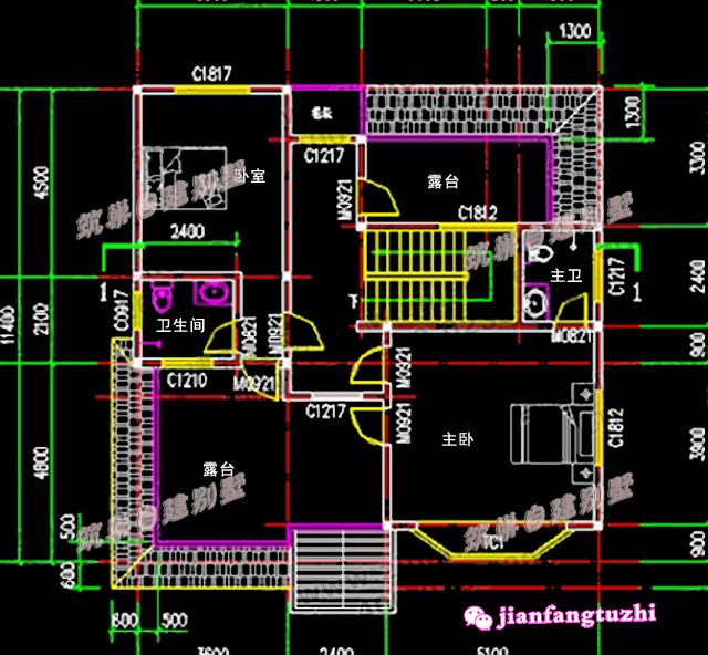11米x11米農村二層別墅案例實拍，設有小老虎窗，精致漂亮！