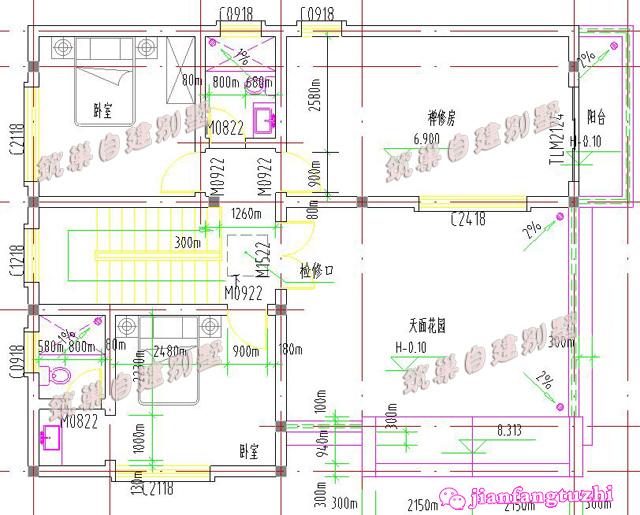 占地100平方米左右的農村三層小別墅設計圖，非常經典，舒適實用！