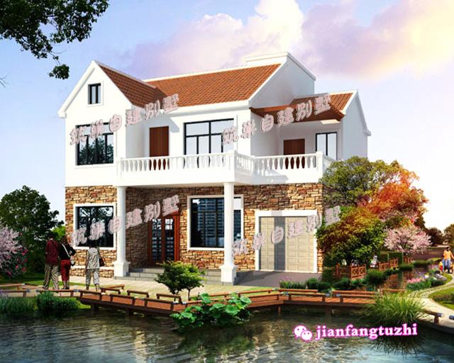 占地100平米二層歐式別墅設計圖，溫馨又美觀，造價20萬