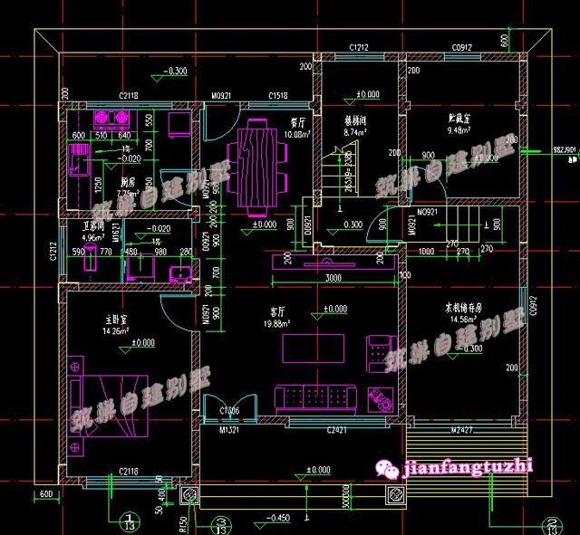 占地100平米二層歐式別墅設計圖，溫馨又美觀，造價20萬