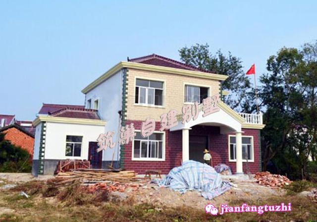 占地100平方米經典二層別墅設計圖，帶露臺，經濟實用，而且也是住起來最舒服，造價20萬！