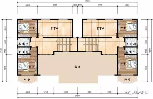 兩款復(fù)式三層兄弟雙拼別墅設(shè)計(jì)圖，建好了一棟，讓別人家的兄弟羨慕去