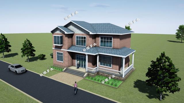 二層鄉村別墅設計圖，結構精巧，層次感強，美觀大方