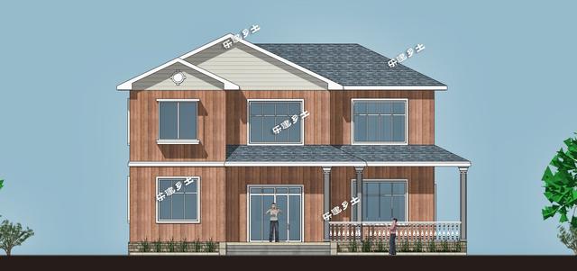 二層鄉村別墅設計圖，結構精巧，層次感強，美觀大方